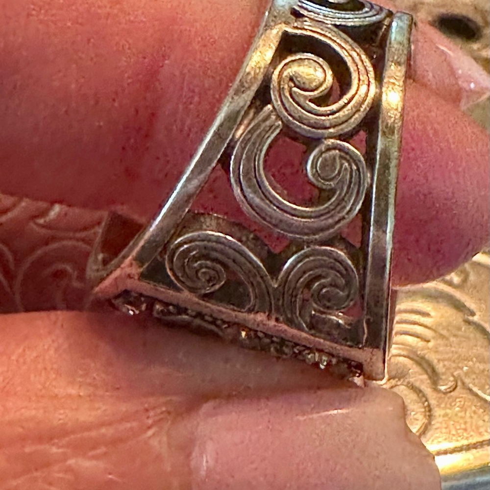 Brighton Silver And Brown Statement Ring - image 5